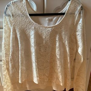 white lace top